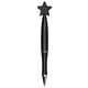 aerial view a black stylish elegant star topped pen, image 1 of 2