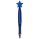 aerial view a blue stylish elegant star topped pen, image 1 of 2