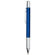 aerial view a blue multi tool pen with level, image 1 of 3