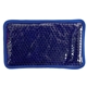 aerial view a blue plush gel beads hot / cold pack rectangle, image 1 of 4