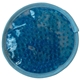 aerial view a baby blue plush gel beads hot / cold pack circle, image 1 of 2