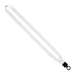 a white 1/2 dye - sublimated lanyard with plastic clamshell and plastic o - ring