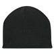 aerial view a black double layer fleece beanie, image 1 of 2