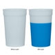 aerial view a frosted blue 22 oz mood stadium cup, image 1 of 2