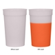 aerial view a frosted orange 22 oz mood stadium cup, image 1 of 2