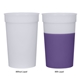 aerial view a frosted purple 22 oz mood stadium cup, image 1 of 2
