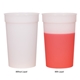 aerial view a frosted red 22 oz mood stadium cup, image 1 of 2