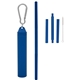 aerial view a blue buildable harvest straw kit in travel case, image 1 of 2