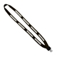 aerial view a black 5/8 polyester lanyard with plastic clamshell o - ring, image 1 of 2