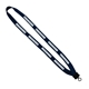aerial view a navy 5/8 polyester lanyard with plastic clamshell o - ring, image 1 of 2