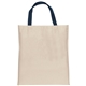 aerial view a natural/navy good value natural cotton bargain bag, image 1 of 2