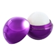 aerial view a metallic purple metallic finish round lip balm, image 1 of 3
