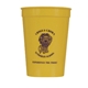 aerial view a yellow 12 oz custom smooth stadium cup, image 1 of 2