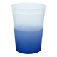 aerial view a frosted to blue color changing mood stadium cup - 12 oz, image 1 of 2