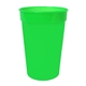 aerial view a neon green 17 oz smooth stadium cup, full color digital, image 1 of 2