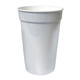 aerial view a white 17 oz smooth stadium cup, full color digital, image 1 of 2