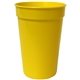 aerial view a yellow 17 oz smooth stadium cup, full color digital, image 1 of 2
