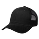 aerial view a black with black cotton twill mesh two tone snapback cap, image 1 of 2