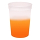 aerial view a frosted to orange mood(tm) 12 oz stadium cup, full color digital, image 1 of 2