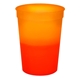 aerial view a orange to tropical red mood(tm) 12 oz stadium cup, full color digital, image 1 of 2