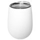 aerial view a white halcyon(r) 12 oz stainless steel wine glass with acrylic lid, image 1 of 2