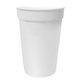 a white microhalt(tm) 17 oz stadium cup