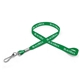 aerial view a kelly green 1/2 silkscreened flat lanyard w / j hook, image 1 of 2