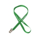 aerial view a kelly green 1/2 silkscreened flat lanyard w / bulldog clip, image 1 of 2