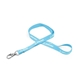 aerial view a baby blue 1/2 silkscreened flat lanyard w / deluxe swivel hook, image 1 of 2