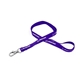 aerial view a purple 1/2 silkscreened flat lanyard w / deluxe swivel hook, image 1 of 2