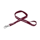 aerial view a burgundy red 1/2 silkscreened flat lanyard w / deluxe swivel hook, image 1 of 2