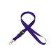 aerial view a purple 5/8 silkscreened flat lanyard w / detachable buckle, image 1 of 2