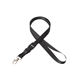 aerial view a dark gray 5/8 silkscreened flat lanyard w / detachable buckle, image 1 of 2
