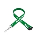 aerial view a kelly green 5/8 flat lanyard w / sew on breakaway, image 1 of 2