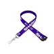 aerial view a purple 5/8 flat lanyard w / sew on breakaway, image 1 of 2