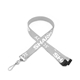 aerial view a light gray 5/8 flat lanyard w / sew on breakaway, image 1 of 2