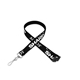 aerial view a black 5/8 flat lanyard w / sew on breakaway, image 1 of 2