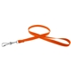 aerial view a orange 3/8 silkscreened flat lanyard w / j hook, image 1 of 2