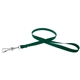 aerial view a forest green 3/8 silkscreened flat lanyard w / j hook, image 1 of 2