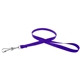aerial view a purple 3/8 silkscreened flat lanyard w / j hook, image 1 of 2