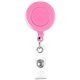 aerial view a pink round retractable badge holder, image 1 of 2