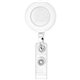 aerial view a solid white round retractable badge holder, image 1 of 2