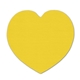 a yellow heart - shaped rubber jar opener