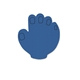 a blue hand - shaped rubber jar opener