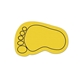 a yellow foot - shaped rubber jar opener