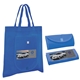 aerial view a blue nw fold n go tote bag, full color digital, image 1 of 2
