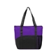 a purple/black poly pro pocket tote