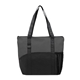 a gray/black poly pro pocket tote