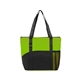 a lime/black poly pro pocket tote