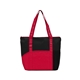 aerial view a black/red poly pro pocket tote, image 1 of 3